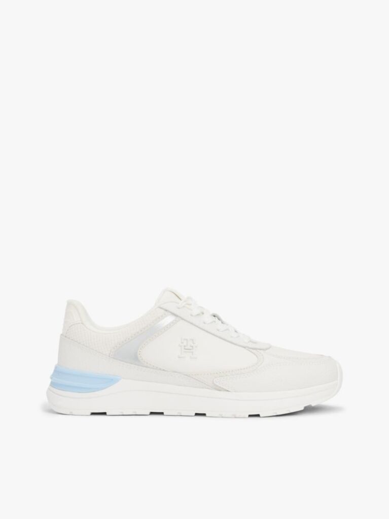 Multi Leather Mixed Texture Trainers  Women