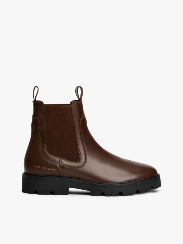 Brown Leather Chelsea Boots  Women