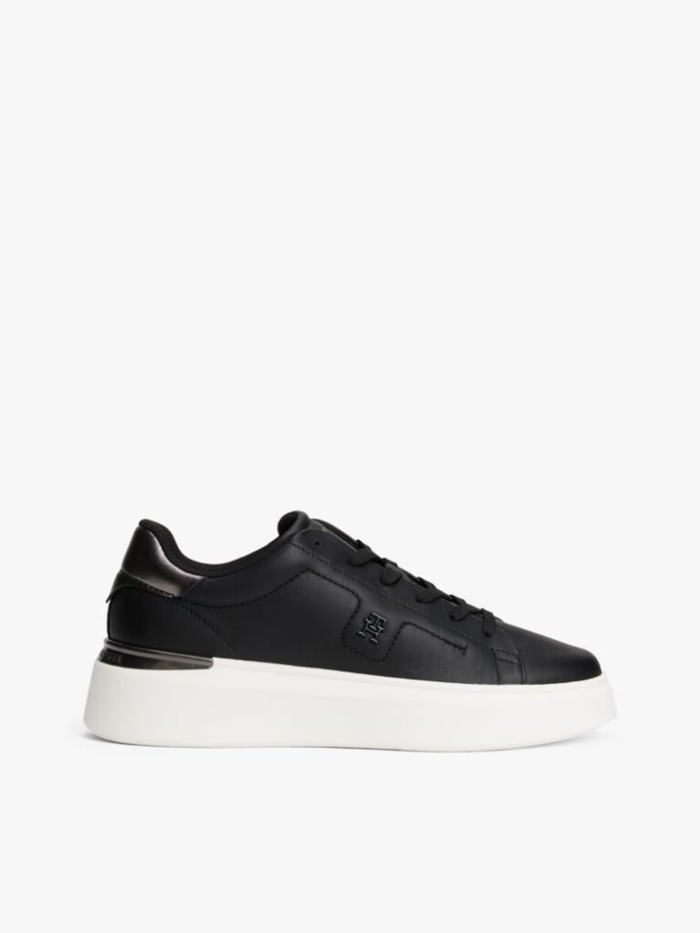 Black Chic Platform Sneaker Gold  Women