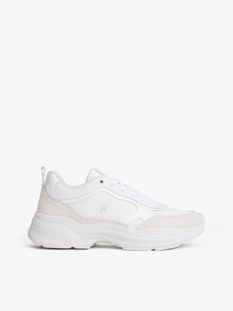 Άσπρο Δερμάτινα Chunky Sneakers  Γυναίκες