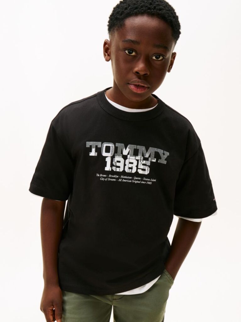 Black 1985 Graphic Crew Neck T-Shirt  Boys