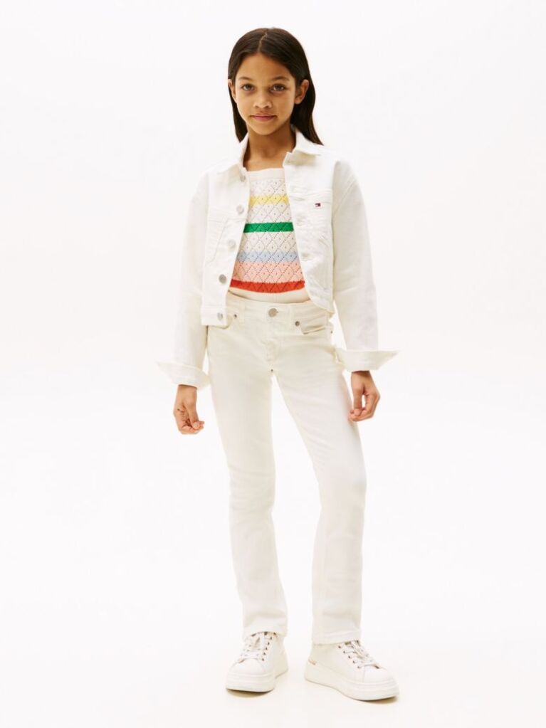 White White Flared Jeans  Girls