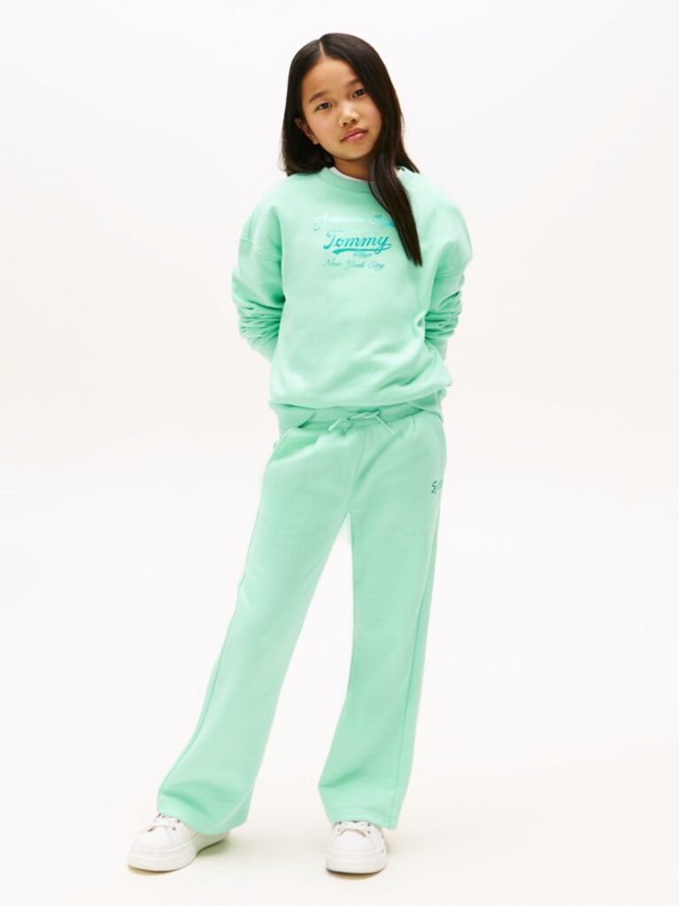 Green Logo Drawstring Joggers  Girls