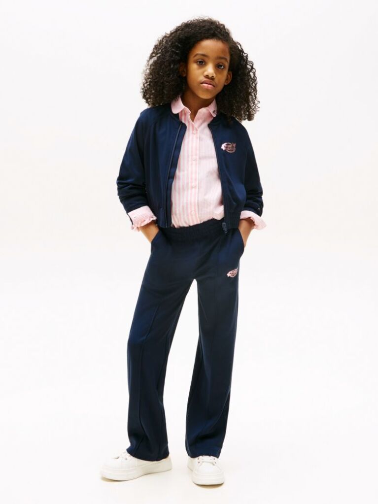 Blue Logo Straight Leg Joggers  Girls