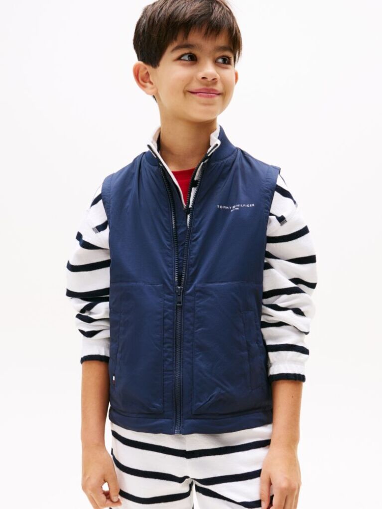 Blue Ultra Light Padded Packable Gilet  Kids Unisex
