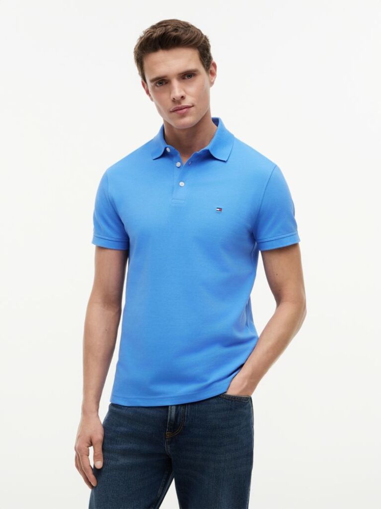 Blue 1985 Organic Cotton Slim Fit Polo  Men