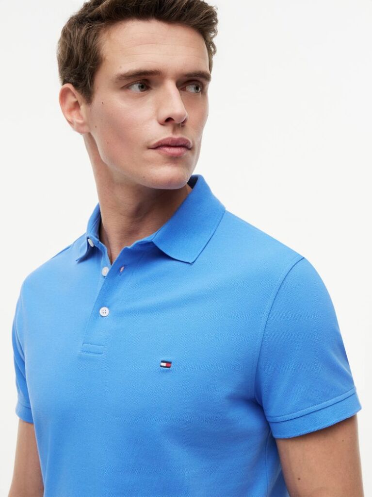 Blue 1985 Organic Cotton Slim Fit Polo  Men