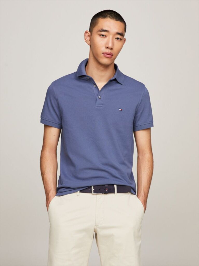 Blue 1985 Organic Cotton Slim Fit Polo  Men