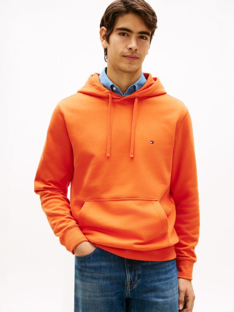 Orange Flag Embroidery Terry Hoody  Men