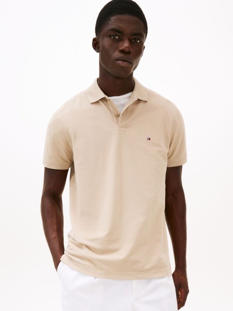 Beige Moisture Wicking Pique Regular Polo Shirt  Men