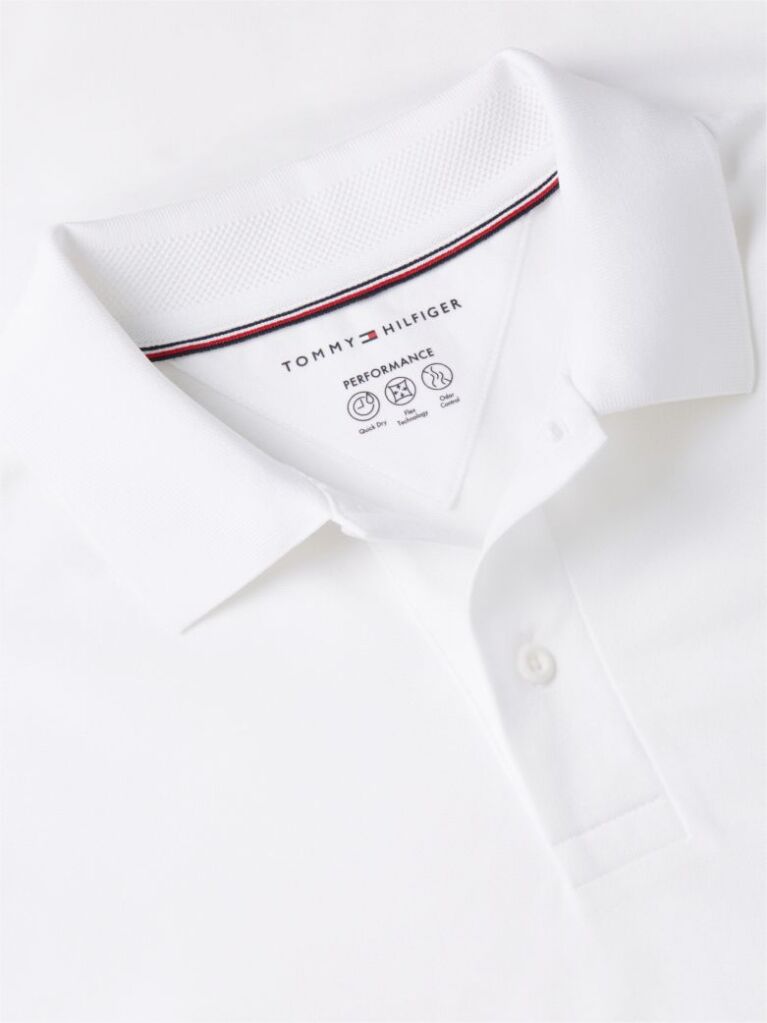White Moisture Wicking Pique Regular Polo Shirt  Men