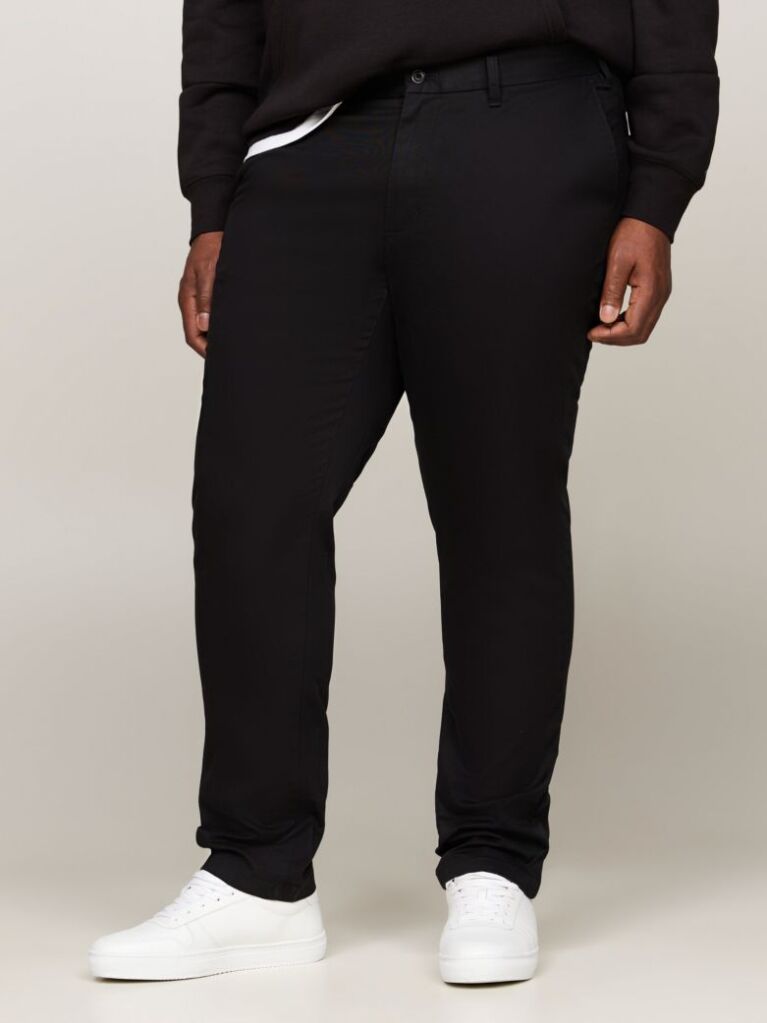 Black Plus Denton Pima Straight Chinos  Men