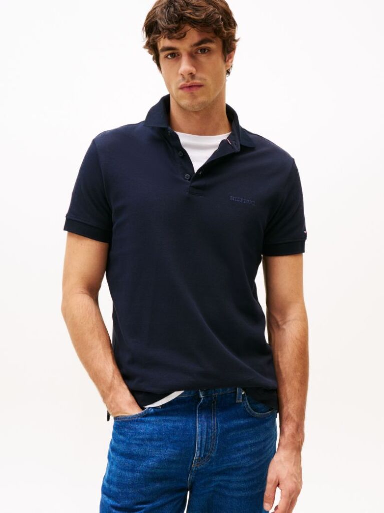Blue Regular Fit Hilfiger Monotype Polo Shirt  Men