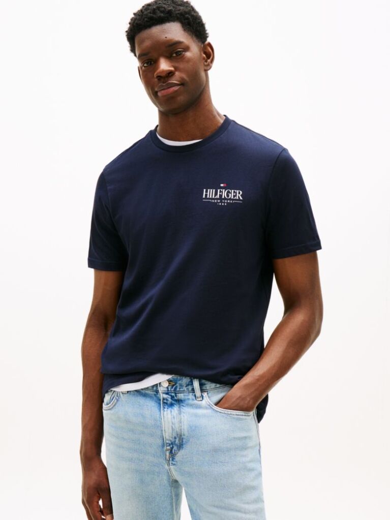 Blue Logo Crew Neck T-Shirt  Men
