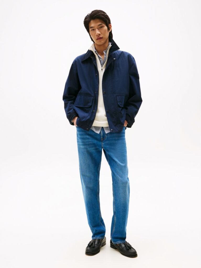 Blue Denton Straight Jeans  Men