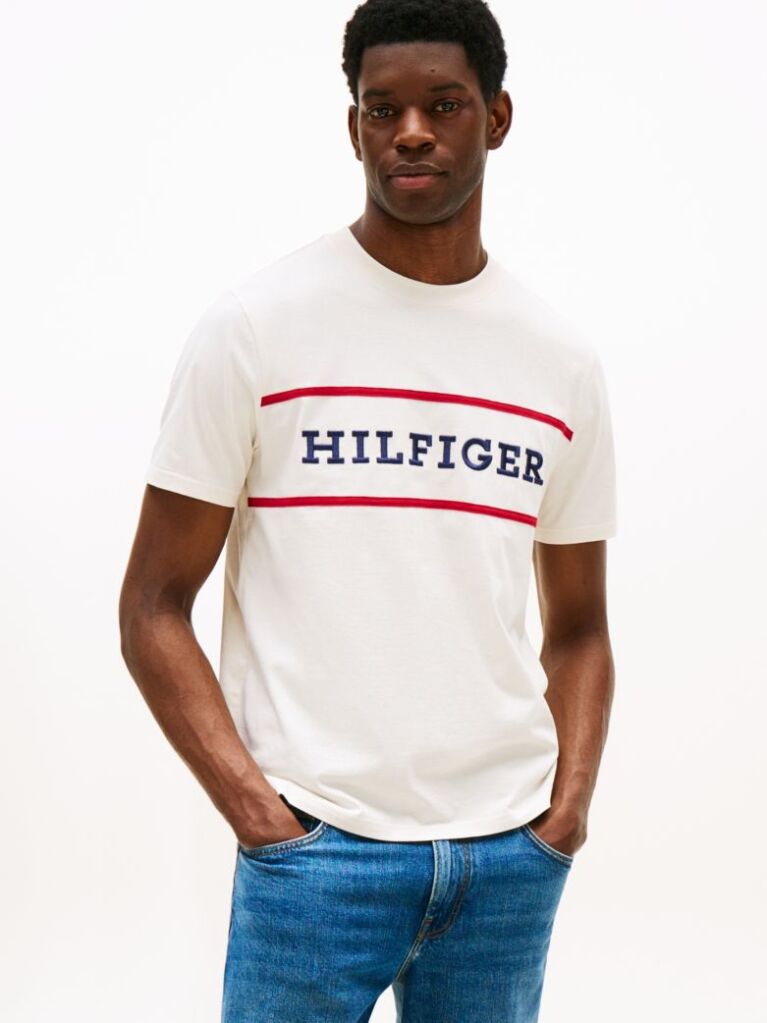 Μπεζ Americana T-Shirt Με Colourblock Σχέδιο  Άνδρες