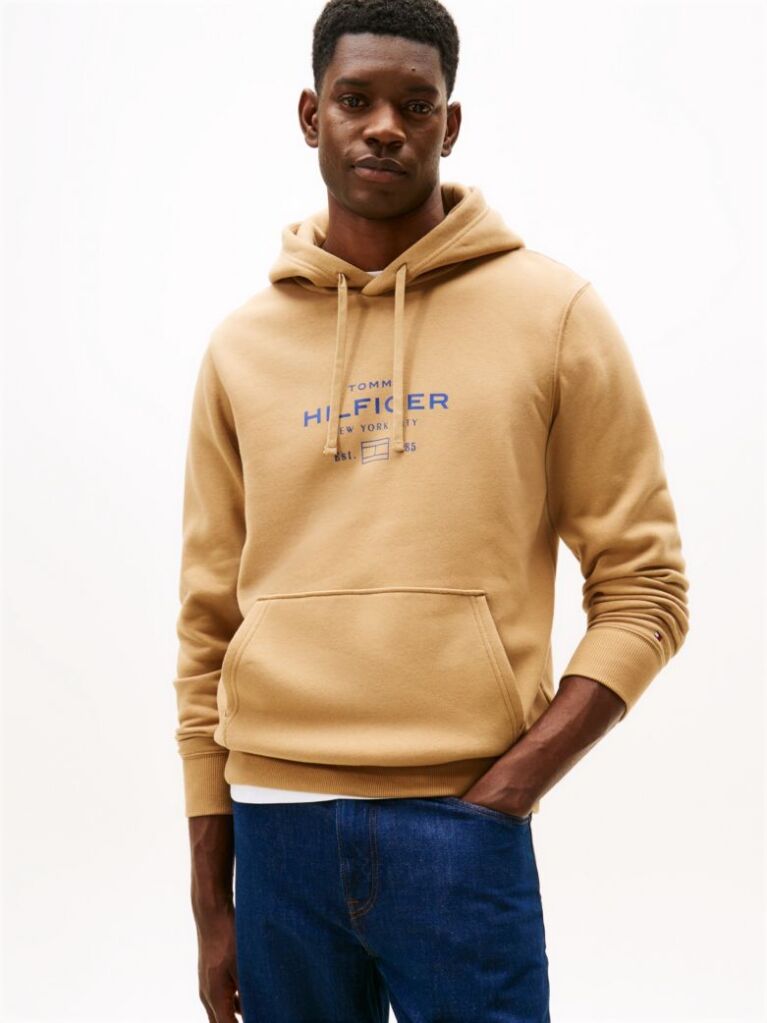 Καφέ Hoodie Με Σχέδιο  Άνδρες