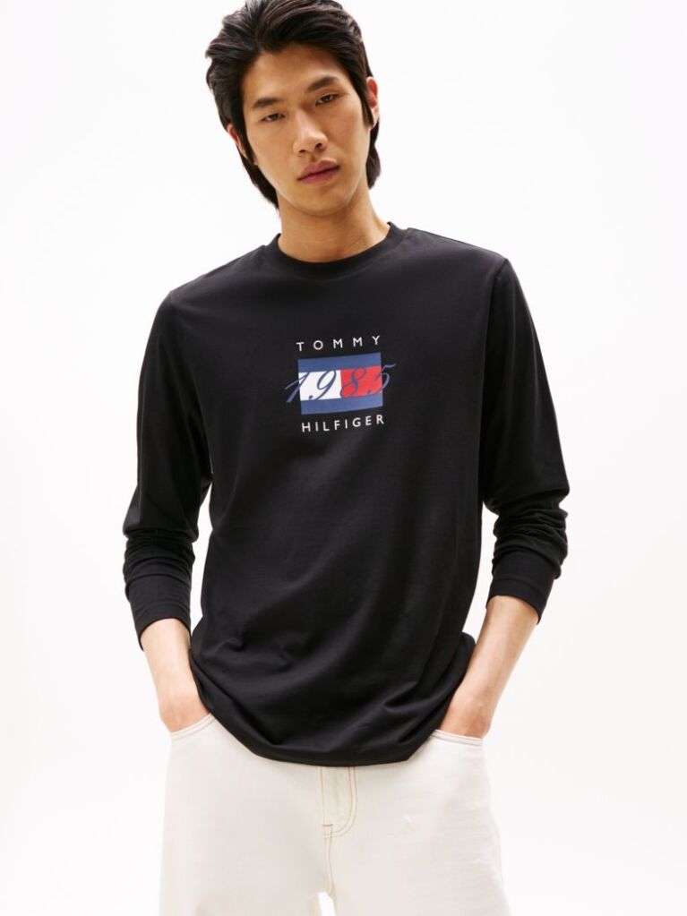 Black Flag Graphic Jersey Long Sleeve T-Shirt  Men