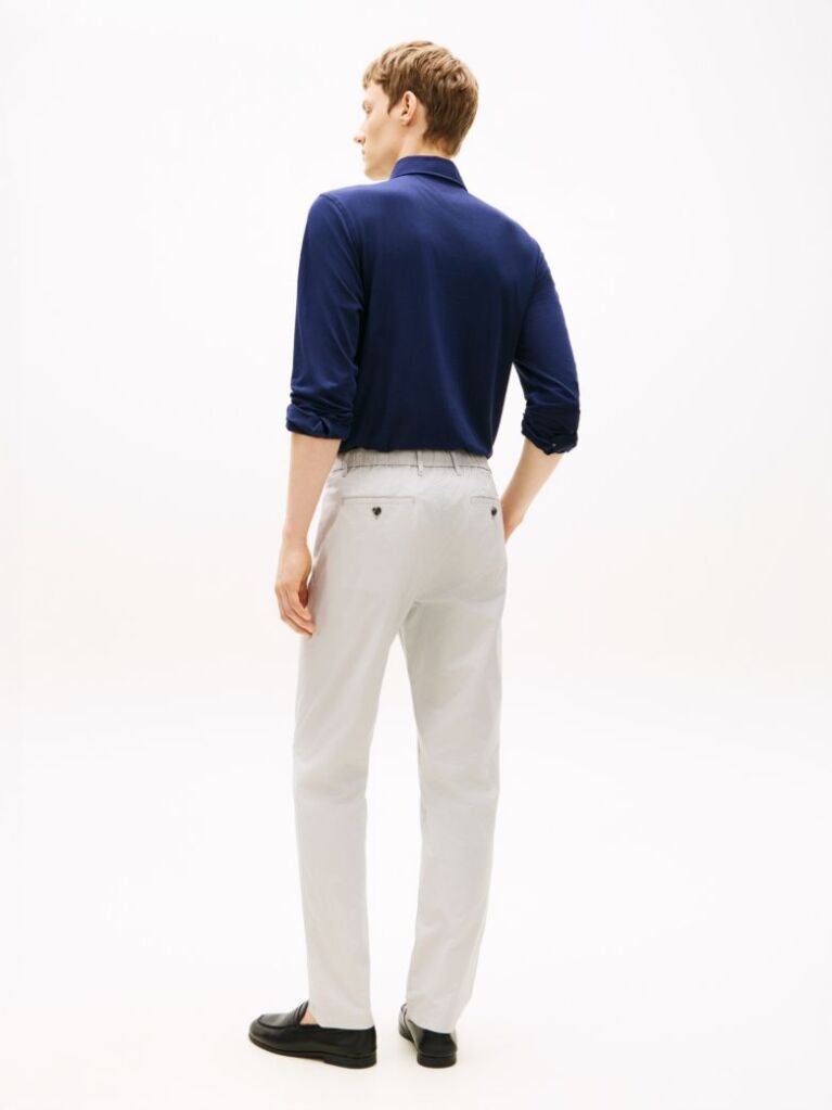 Grey Denton Straight Leg Semi-Elasticated Chinos  Men