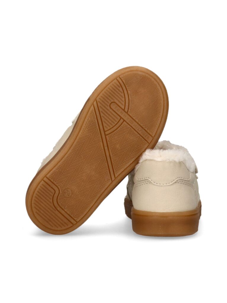 Beige Teddy Lined Velcro Sneakers  Girls
