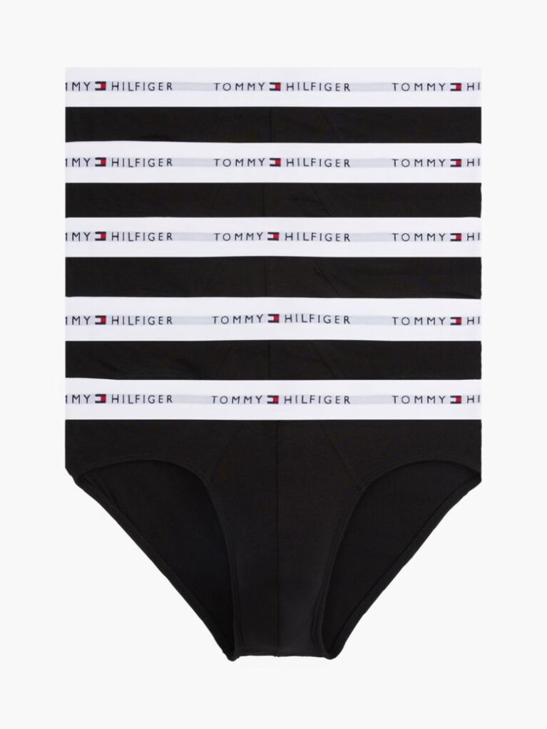 Black 5-Pack Signature Logo Waistband Briefs  Men