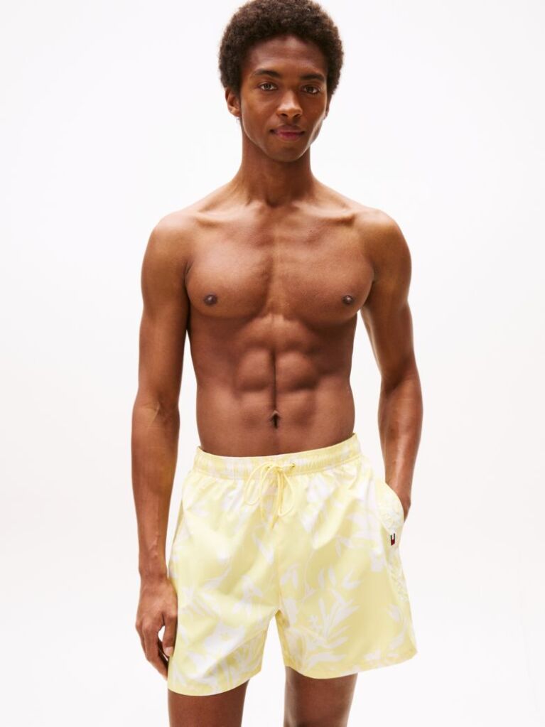 Multi Original Print Mid Length Swim Shorts  Men