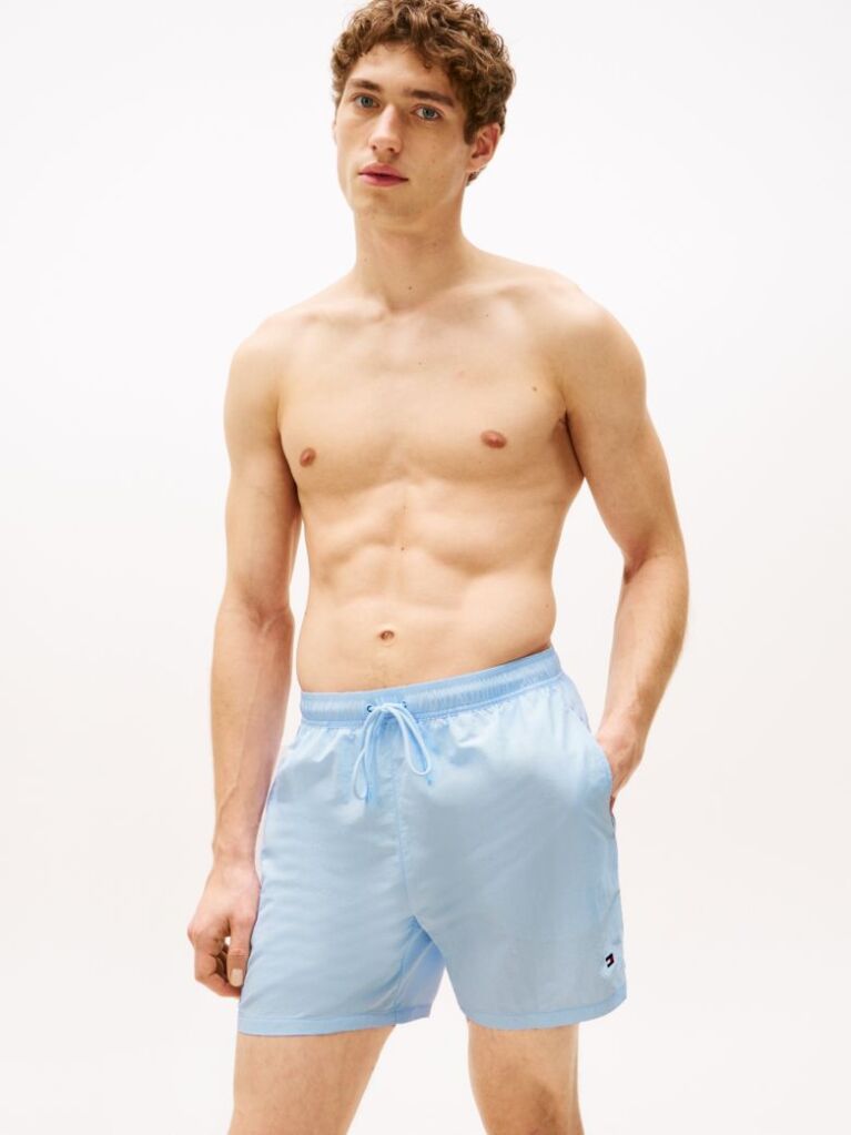 Blue Essential Mid Length Swim Shorts  Men