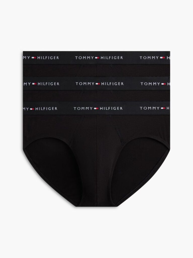 Black 3-Pack Signature Repeat Logo Waistband Briefs  Men