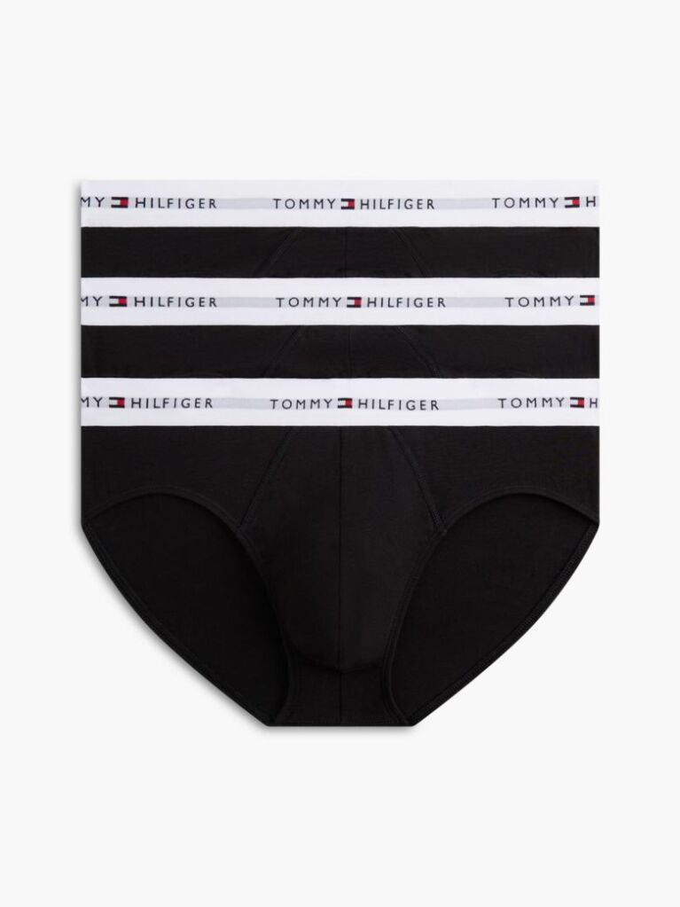 Black 3-Pack Signature Repeat Logo Waistband Briefs  Men