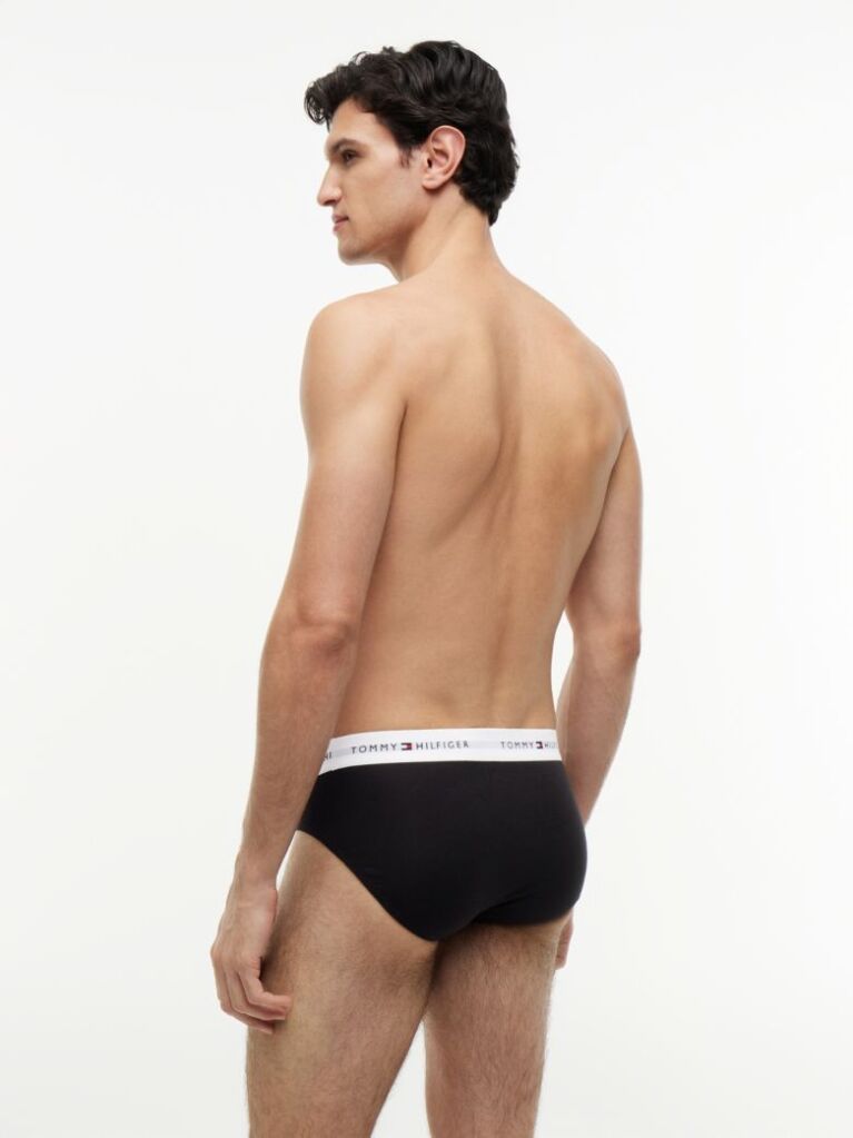 Black 3-Pack Signature Repeat Logo Waistband Briefs  Men