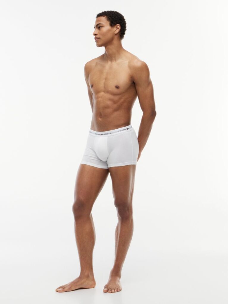 White 3-Pack Signature Repeat Logo Waistband Trunks  Men
