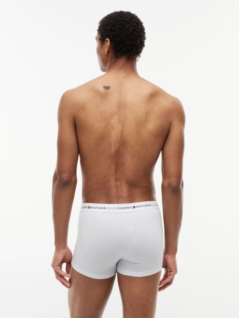 White 3-Pack Signature Repeat Logo Waistband Trunks  Men
