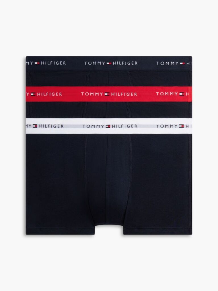 Multi 3-Pack Signature Repeat Logo Waistband Trunks  Men