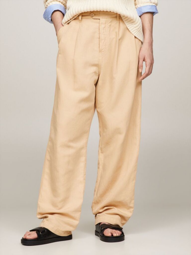 Beige Relaxed Straight Chinos  Women