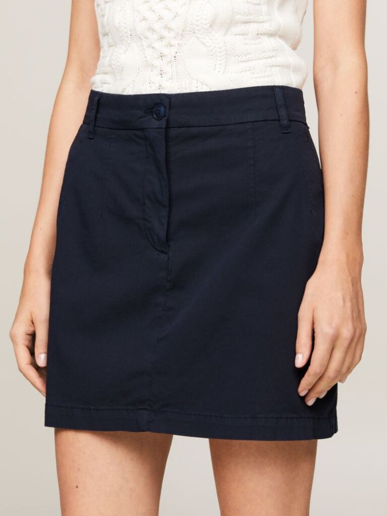 Blue Flag Garment Dyed Chino Mini Skirt  Women