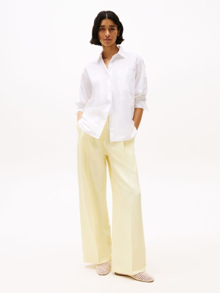 Yellow Relaxed Straight Leg Pants  Women
