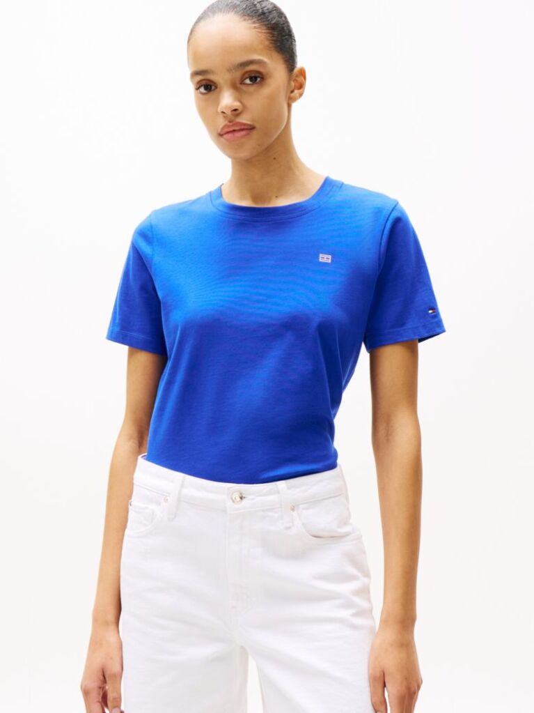 Blue Contrast Flag T-Shirt  Women