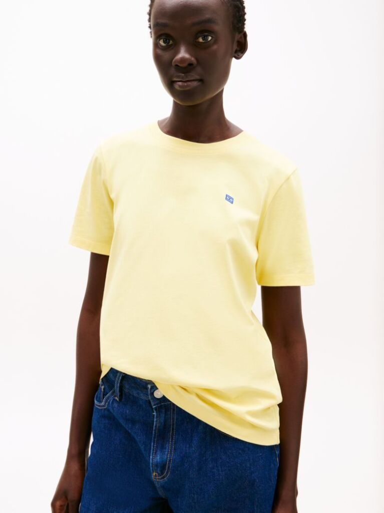 Yellow Contrast Flag T-Shirt  Women