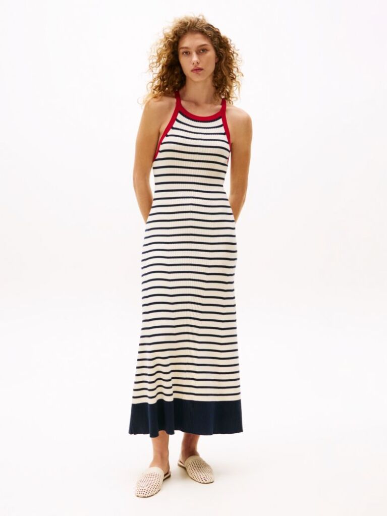 Multi The Sofia Capsule Knit Stripe Maxi Dress  Women