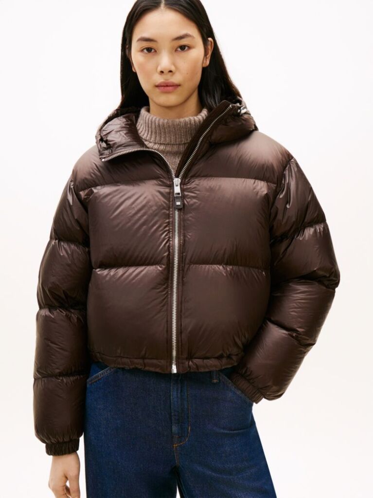 Brown Ultra Lightweight Down Ripstop Puffer Jacket  Women