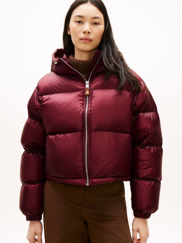 Red Ultra Lightweight Down Ripstop Puffer Jacket  Women