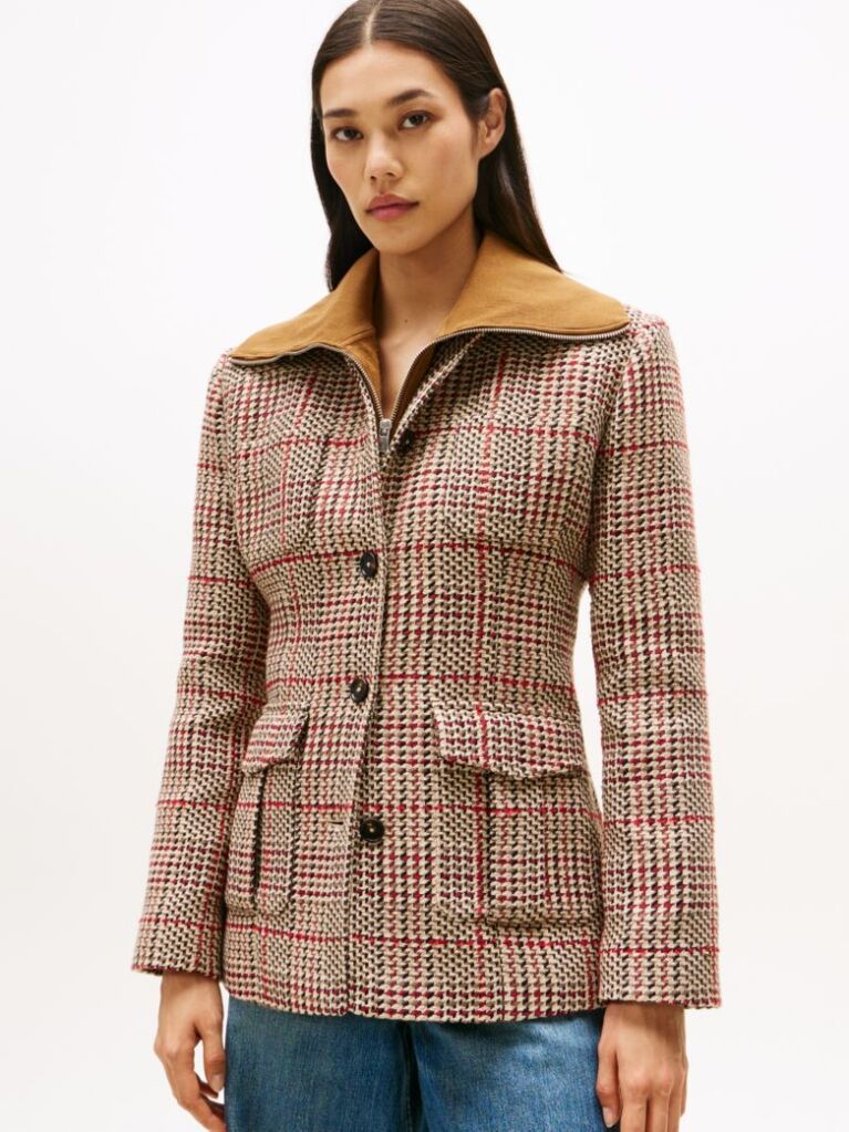 Multi Regular Fit Tweed Single Breasted Blazer  Women