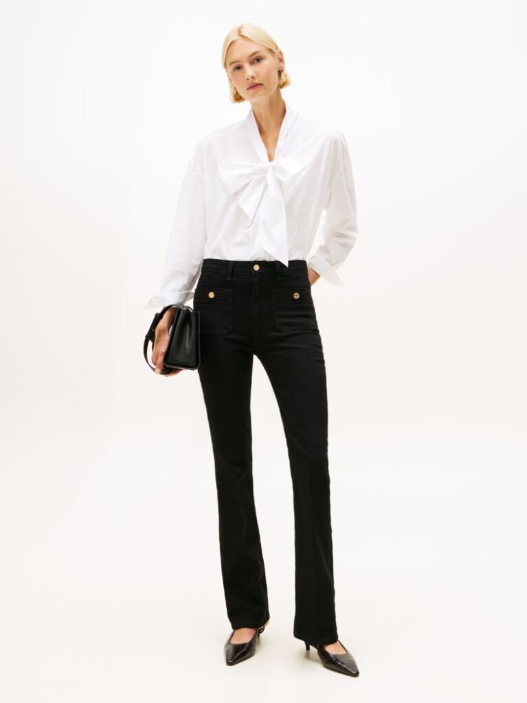 Black Black High Rise Bootcut Jeans  Women