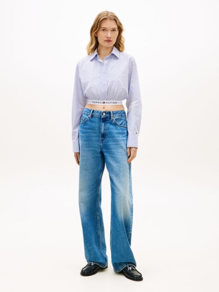 Multi Regular Fit Elasticated Waistband Short Shirt  Women