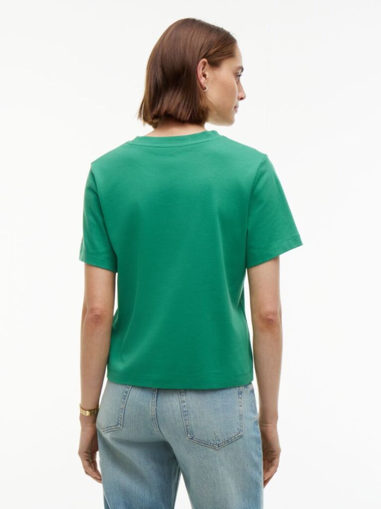 Πράσινο T-Shirt Με Κλασική Λαιμόκοψη Και Λογότυπο  Γυναίκες