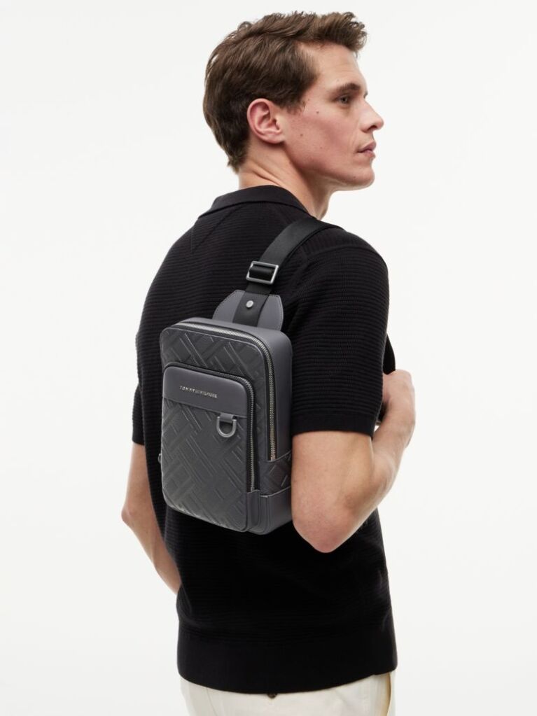 Grey Modern Sling Bag  Men