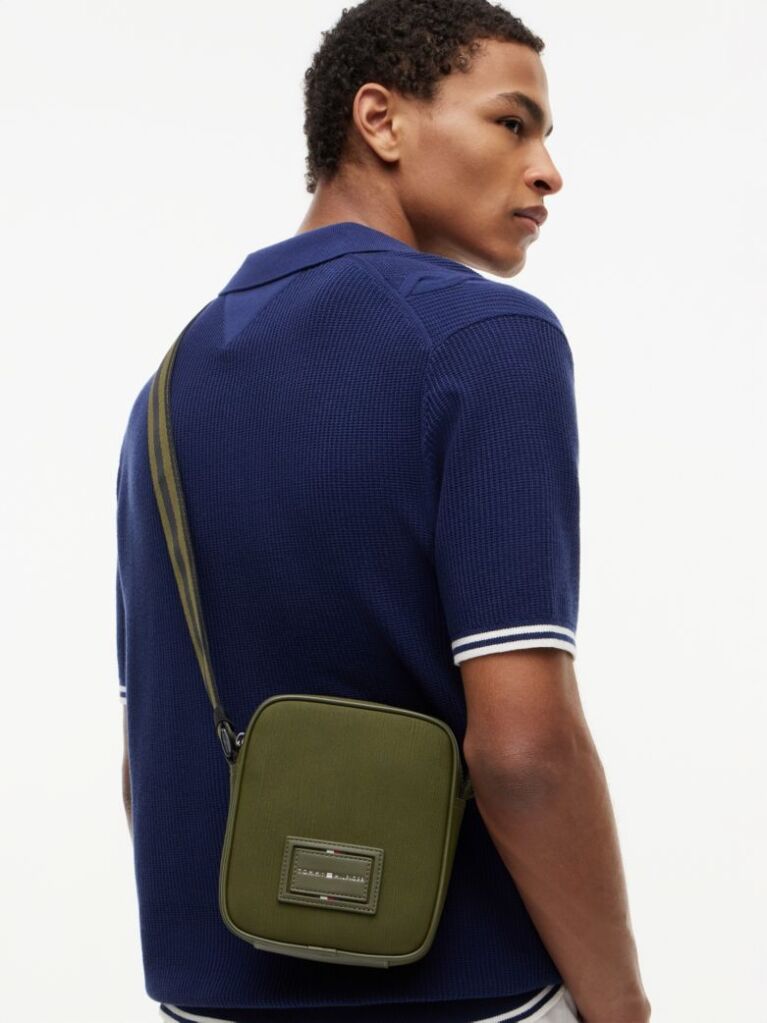 Green Crossbody Reporter Bag  Men