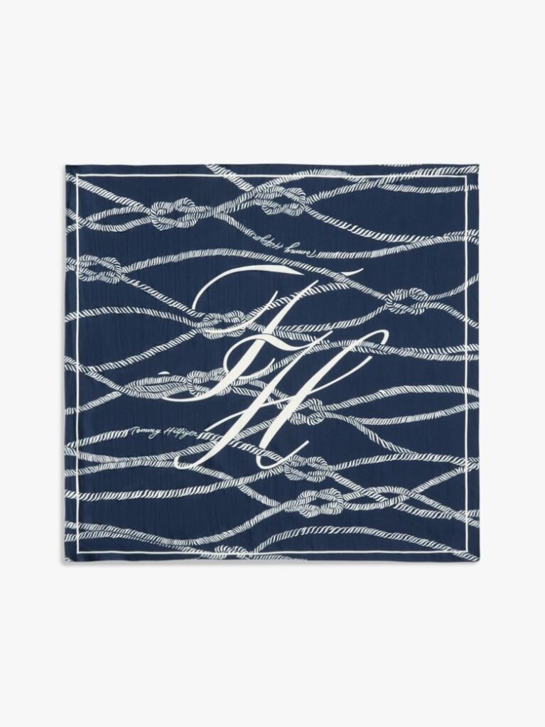 Multi Logo Pure Silk Square Scarf  Women