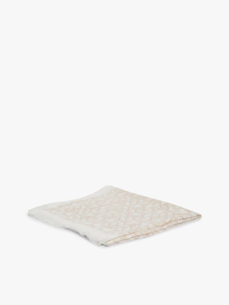 Beige TH Monogram Scarf  Women