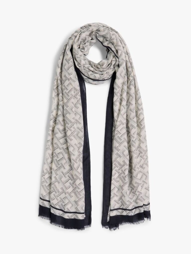 Blue TH Monogram Scarf  Women